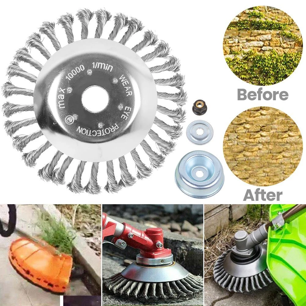 4x Brush Cutter Blade Fixing Kit Stihl Lawnmower Attachment Metal Strimmer Head
