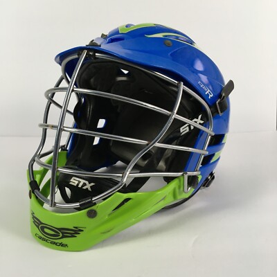 CASCADE CPX-R Lacrosse Helmet, Size OSFM, Blue and Green