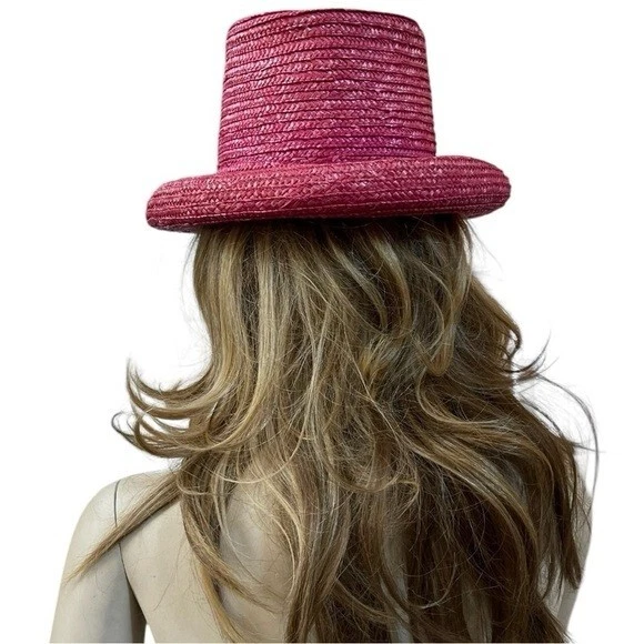 De colección Sombrero de Cubo BETMAR Rosa Caliente Sombrero de Paja Mujeres Sombrero de Playa Sombrero de Protección Solar Foto 4 de 4