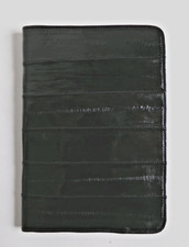 Eel Skin Leather Checkbook Cover Long ID Credit Card Unisex Wallet New Sealed