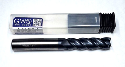 5/8'' nACo Coated Carbide End Mill 4 Flute GSW Cutting Tool Variable Helix .015 R