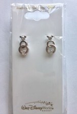 DISNEY ARRIBAS MICKEY ICON DOUBLE CIRCLE EARRINGS WITH SWAROVSKI CRYSTAL