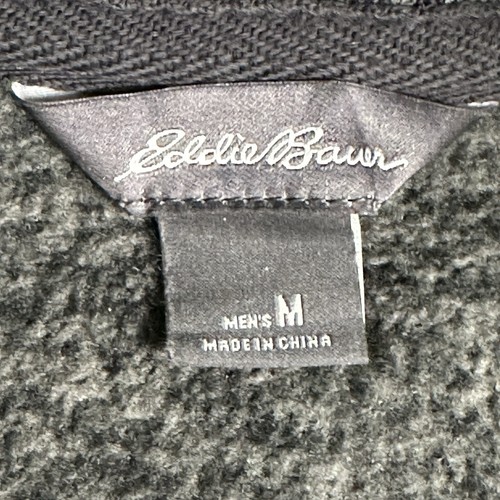 Maglione EDDIE BAUER Henley uomo M radiatore pile grigio a scatto Gorpcore outdoor - Foto 10 di 11