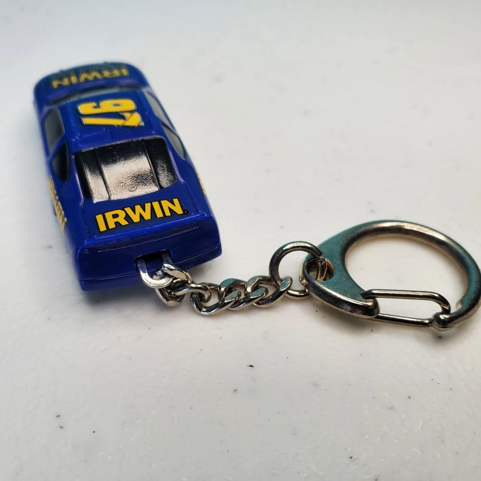 Nascar Replica Race Car Keychain #97 Key Ring, Blue Irwin Industrial, Kurt Busch - Image 3 of 4