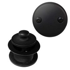 Westbrass Twist Close Tub Trim Set with Two-Hole Overflow Faceplate, Matte ...