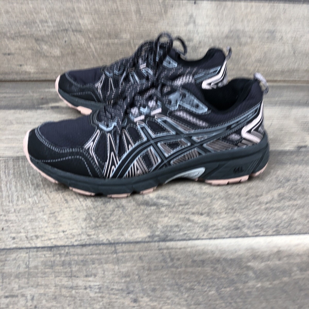 ASICS Gel Venture 7 Shoes Womens Graphite Grey Black Pink 1012A983