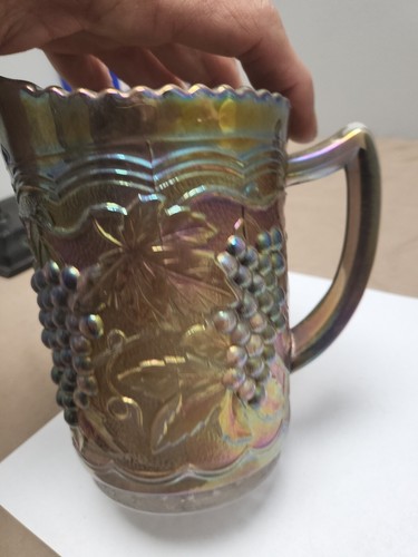 Imperial Glass Vintage Carnival Glass Iridescent Small Pitcher - Picture 5 of 10