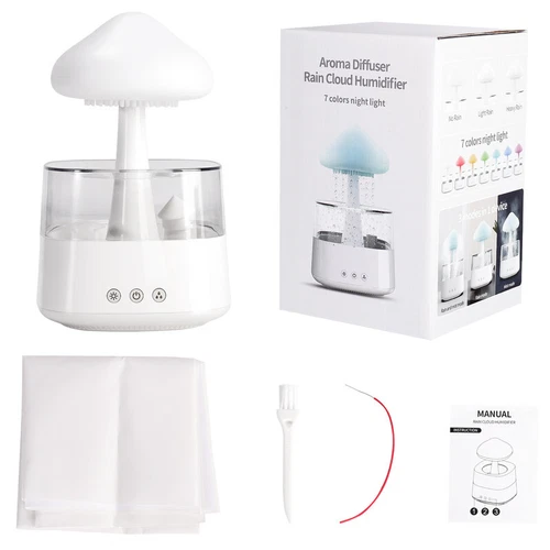 Cloud Humidifier Relaxing Aromatherapy Desk Rain Lamp USB Rain Sound Diffuser AU - Bild 4 von 12