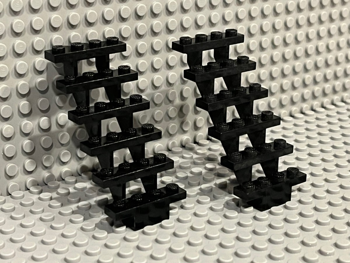 Lego Lot of 2 Black Steps Stairs 30134 7 x 4 x 6 Straight Open | eBay