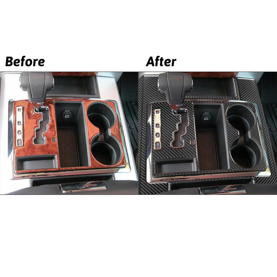 For Dodge RAM 1500 2013-2015 Carbon Fiber Automatic Transmission Gear Shift Trim Foto 4 de 4