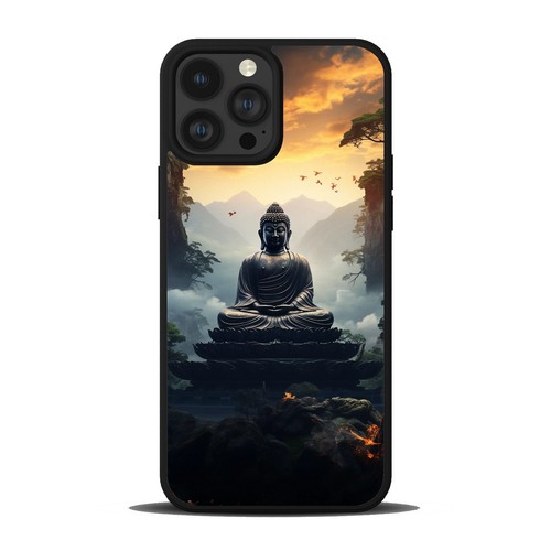 Holz Buddha sitzt Natur Hüllen für iPhone 6 7 8 11 12 13 14 15 Pro Max - Bild 5 von 25