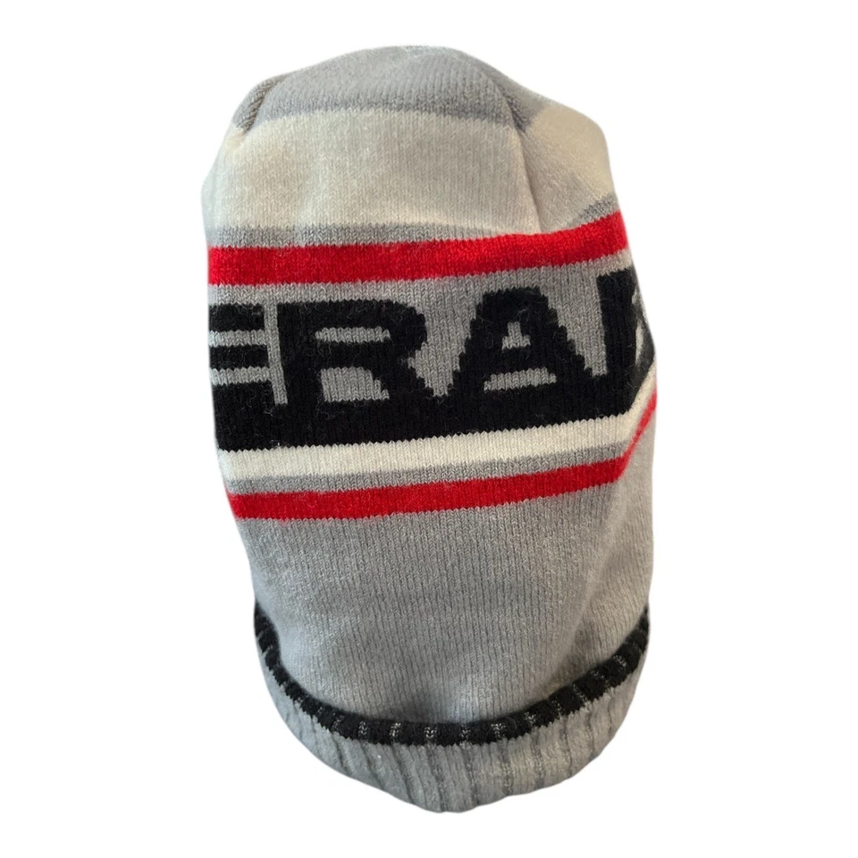 Gorro de invierno Under Armour OSFA para hombre - gris con rayas rojas, negras y blancas - A Foto 2 de 4