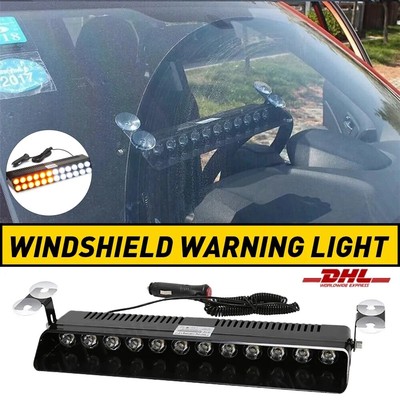 12LED Windschutzscheibe Auto Blitzlicht Dash Strobe Warnblinklicht Emergency
