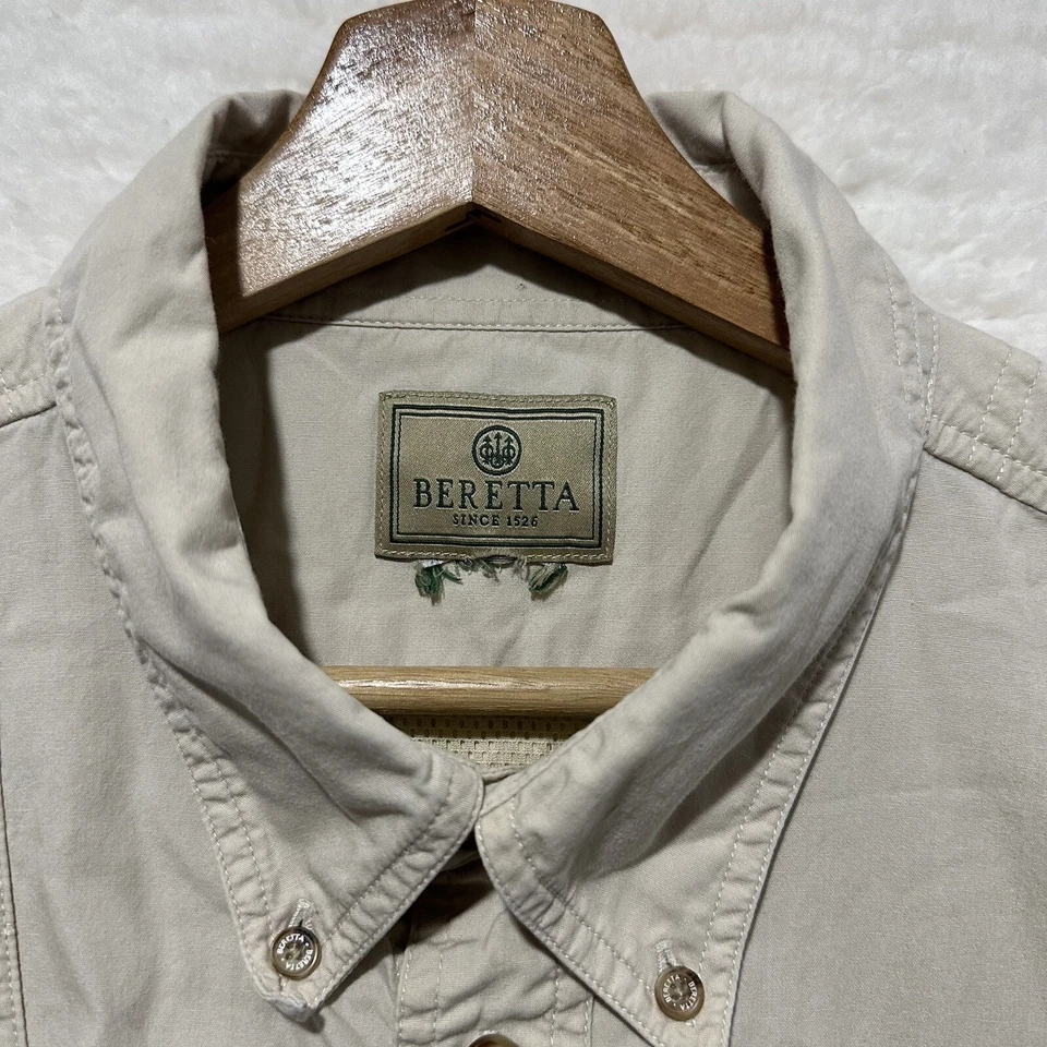 Beretta Shooting Shirt Mens Padded Shoulder Button Down Hunting Size L, XXL? - Image 3 of 4