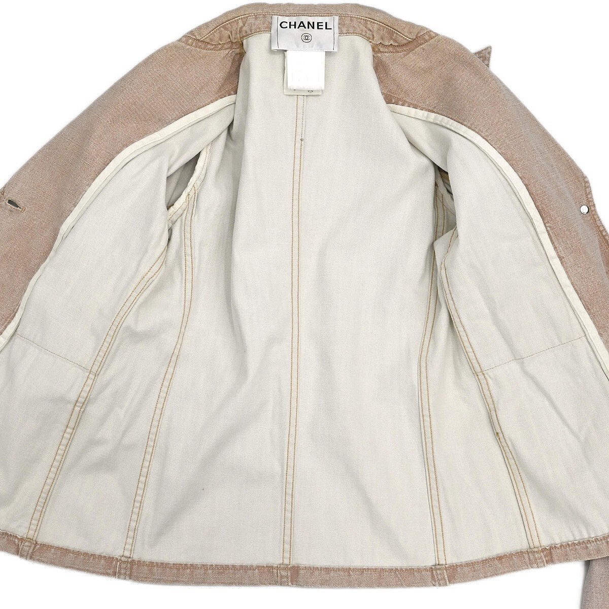 CHANEL ヘリンボーンジャケット 36 CHANEL(シャネル) ヘリンボーンコーティングジャケット