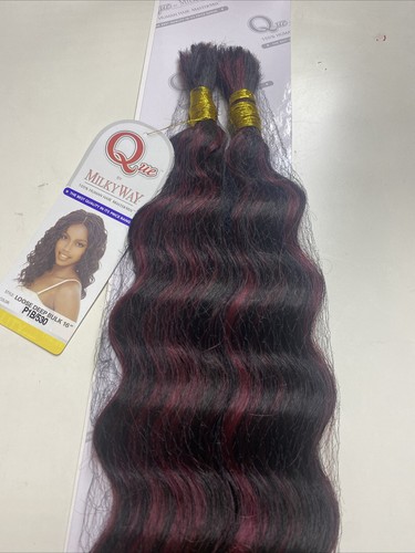 MILKY_WAY QUE HUMAN HAIR_MASTER MIX_LOOSE DEEP_BULK_16"_#P1B/530 - Picture 2 of 4