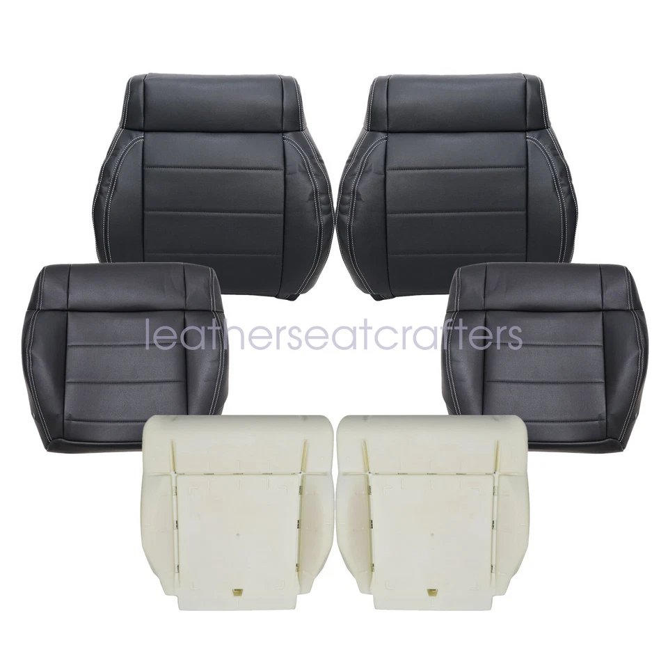 For 2008-2010 Jeep Wrangler Sahara Rubicon Front Seat Cover Black + Foam Cushion Foto 3 de 4