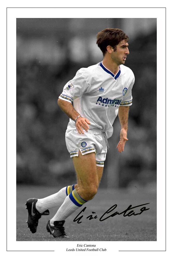 ERIC CANTONA LEEDS UNITED SIGNED PHOTO PRINT AUTOGRAPH SOCCER | eBay