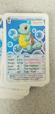 Pokémon Funskool (INDIA) Vintage 52 Playing Cards - Pikachu - Squirtle LP -  Htf