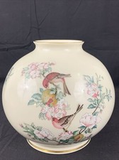 Lenox “SERENADE”Large Porcelain 7 1/4" GLOBE VASE Made in USA