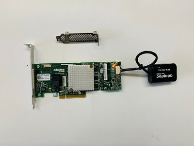 Adaptec ASR-8405 KJX16 12Gb/s RAID Controller Card + Module AFM-700 Battery
