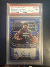 2020-21 Panini Prizm - Rookie Penmanship Anthony Edwards #RP-AEW Blue Wave Prizm