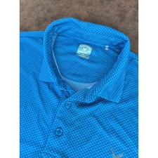 Callaway Mens Opti-Dri Blue Chevron Micro Print Golf Polo Shirt XXL 2XL CGKS90B2