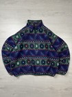 Columbia Sportswear Vintage 90s Pattern Fleece Mens Full Zip-up Hiking Jacket