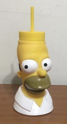 Homer Simpson The Simpsons Universal Studios Souvenir Sipper Cup with Straw 2010