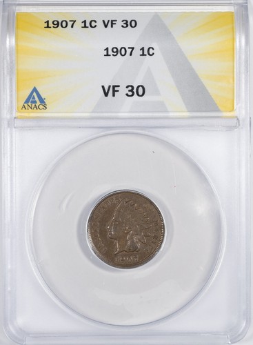 1907 ANACS ss30 Indian Head Penny Cent Auswahl sehr schön