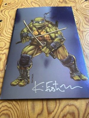 Signed TMNT #1 RARE SDCC Ltd 500 Foil Virgin  TMNT Creator Kevin Eastman COA NM+