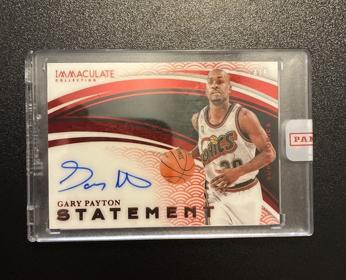 GARY PAYTON 2024-25 IMMACULATE STATEMENTS AUTO RED /8  