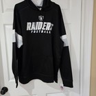 Oakland Raiders Mens NFL Team Apparel Pullover Hoodie Polyester Black Sz 2XL NWT