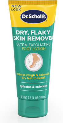 Dr Scholl's Dry, Flaky Skin Remover Ultra Exfoliating Foot Lotion Cream, 3.5 oz,