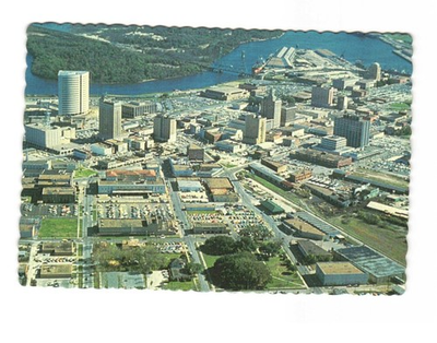 #ad Aerial view of Beaumont Port of Beaumont Mobil Oil Refinery SW Bell VTG Postcard $5.95
