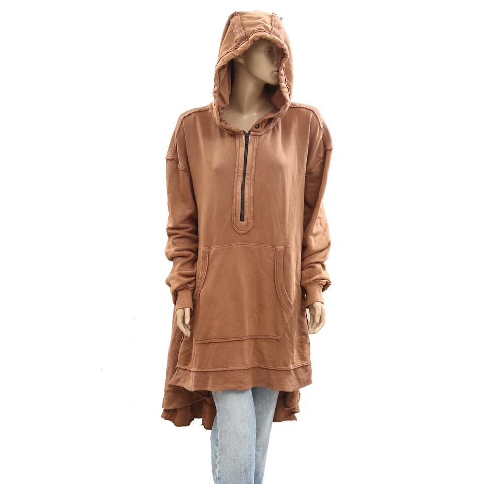 Free People North Sweatshirt Hoodie Tunic Top Oversized Slouchy Cotton L 284218 - Image 4 of 4