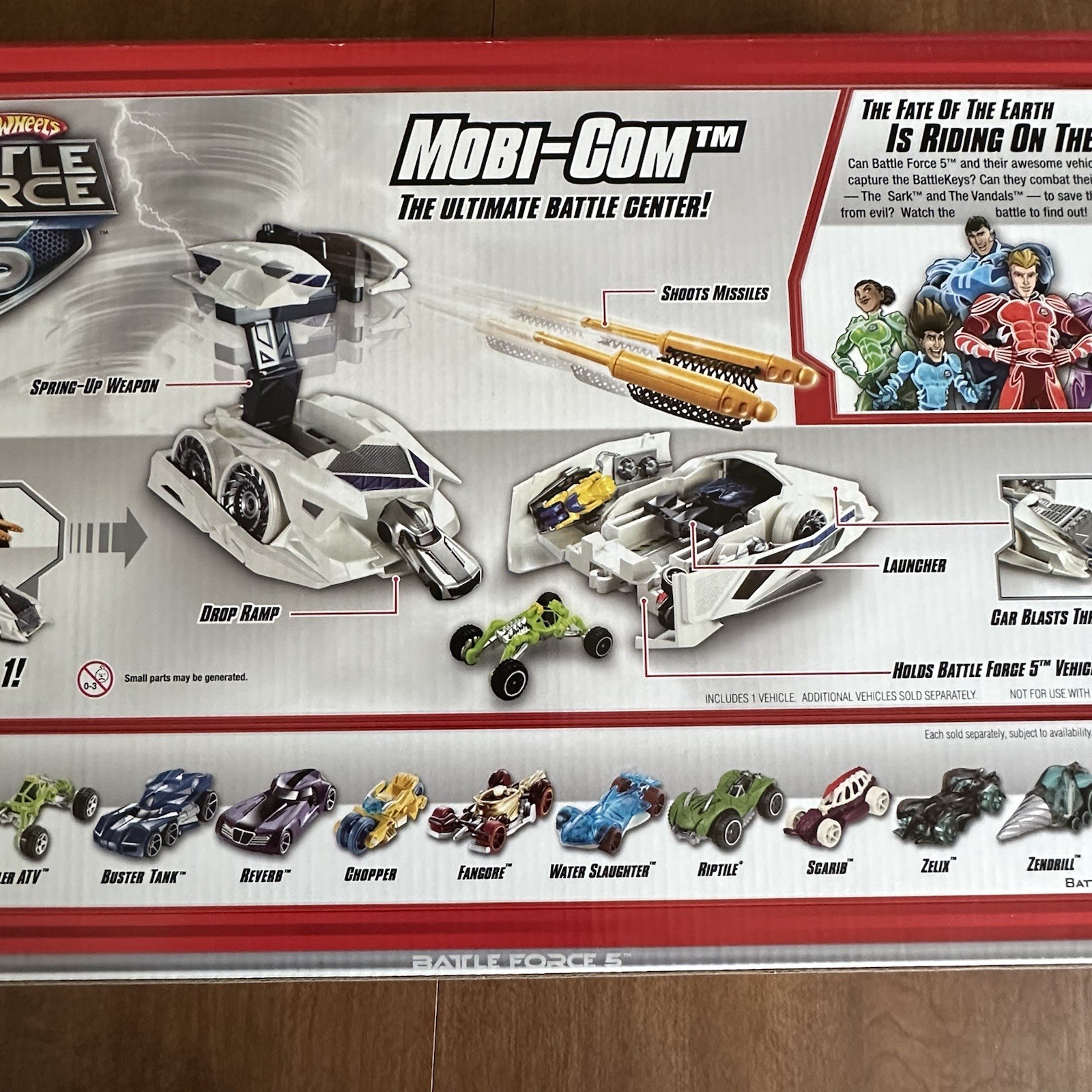 2009 Hot Wheels Battle Force 5 Mobi-Com Mobile Command Center, New In Box, Rare!
