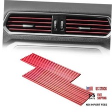 20PCS Car Air Conditioner Vent Outlet Trim, Universal Bendable DIY Red
