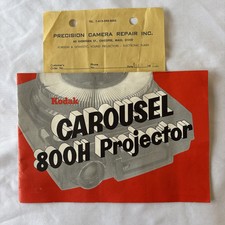 Instruction Manual Kodak Carousel 800H Projector - Original Manual  Receipt