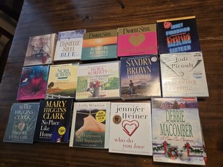 Books On Cd Audiobook MISC Lot of 15 Authors Debbie Macomber Danielle Steel Nora