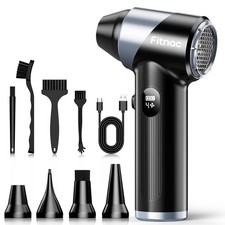 Compressed Air Duster-310,000RPM Cordless Air Blower with LED Light, 4 Gear A...
