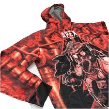 Apex Legends bloodhound RED BLACK HOODIE, GAMING Polyester fleece lined Mens 3XL