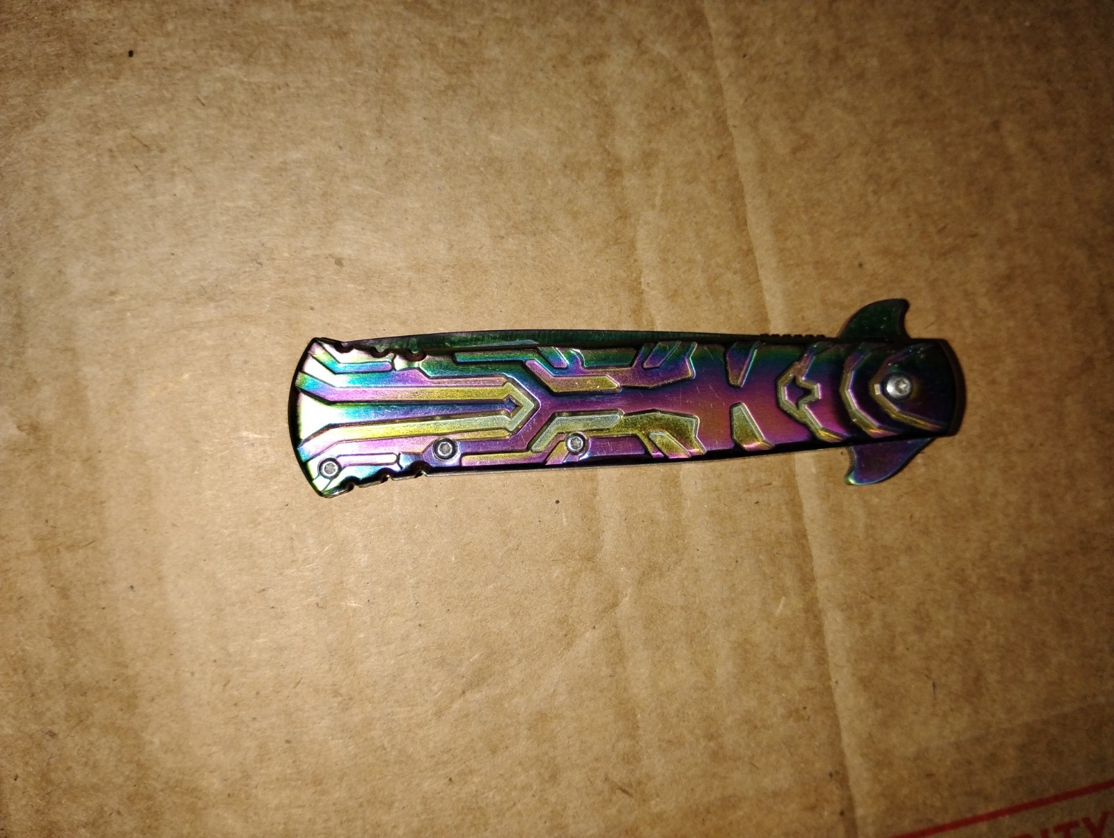 Multicolor Titanium Stiletto Knife with Durable Blade