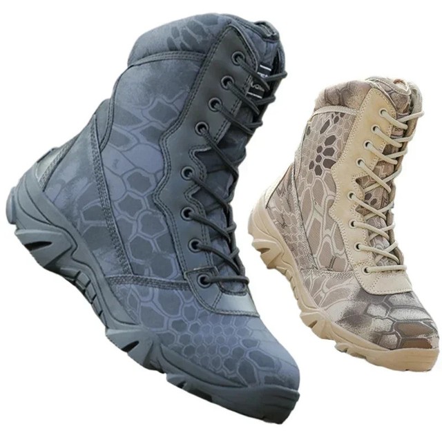Trekking Aire Libre Zapatos Hombres Camuflaje Escalada Caza Botas Tácticas Impermeables