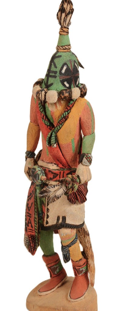 Hopi Kachina Ai - Aya Runner Rattle Kachina By Manuel L. Kooyahoema