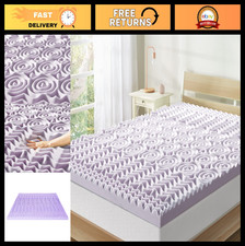 3-Inch 5-Zone Memory Foam Mattress Topper with Lavender Infusion - Twin Size Dor