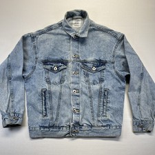 Cotton On Girls Denim Jacket Size 6 Light Blue Distressed