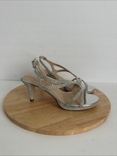 WOMEN'S TOUCH OF NINA NEVENA-YG SPECIAL OCCASION PUMPS, Silver Sz 8M a1626