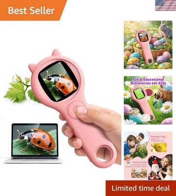 500X Kids Digital Microscope with 2'' IPS Screen - Ideal Birthday Gift for Girls