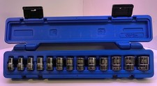Cornwell Blue Power 38 Drive 6 Point Shallow Metric Socket Set 13pc. 7mm-19mm